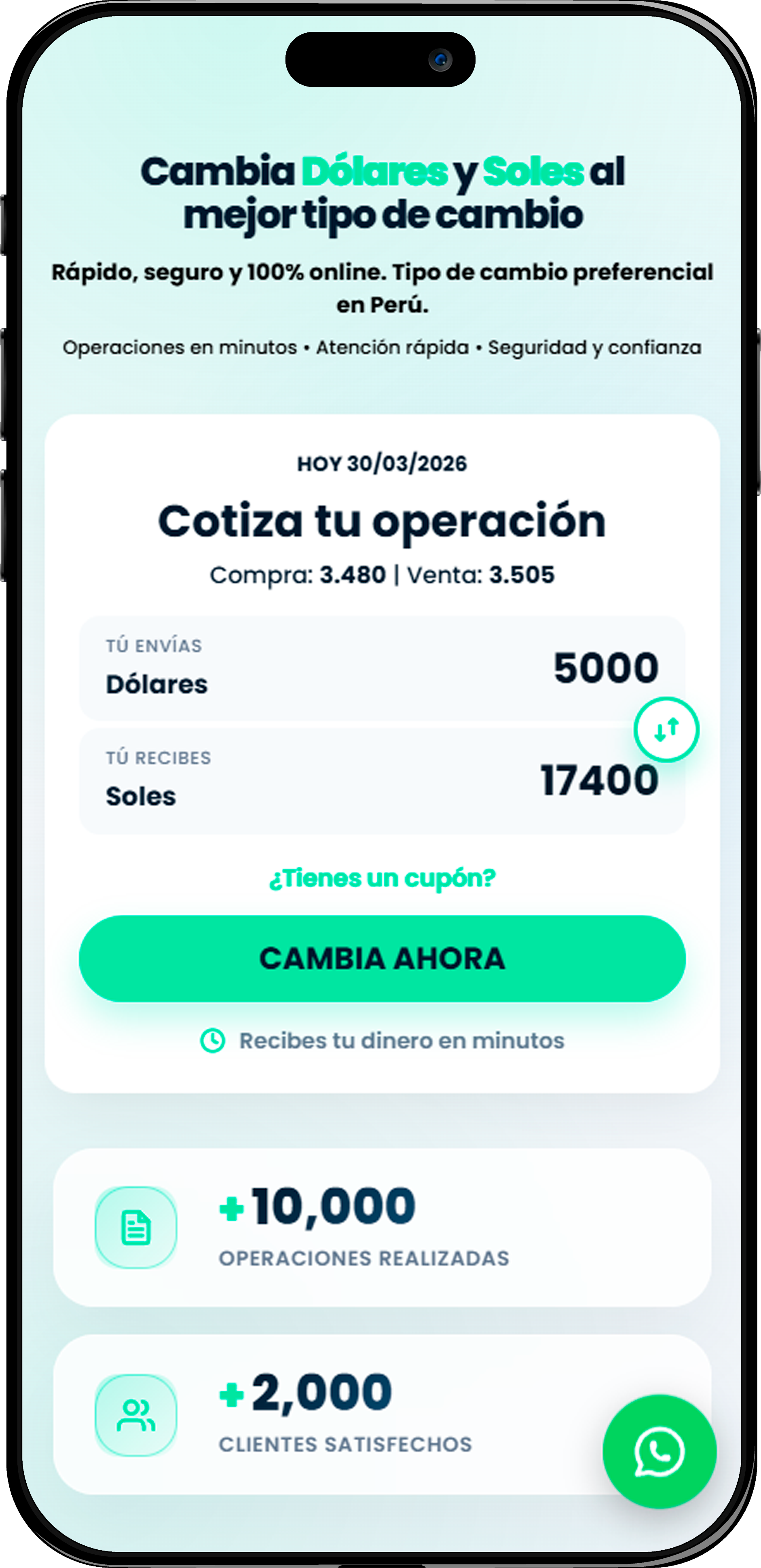 Cotiza tu operación